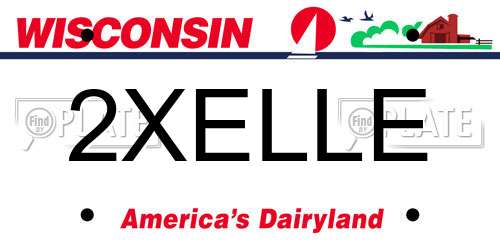 2XELLE Wisconsin License Plate