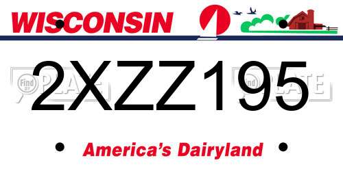 2XZZ195 Wisconsin License Plate