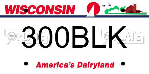 300BLK Wisconsin License Plate