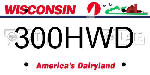 300HWD Wisconsin License Plate