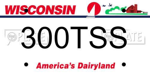 300TSS Wisconsin License Plate