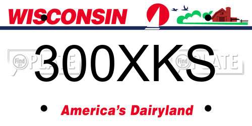 300XKS Wisconsin License Plate