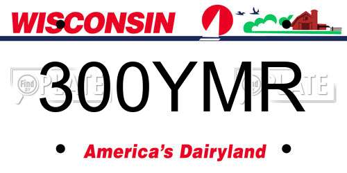 300YMR Wisconsin License Plate