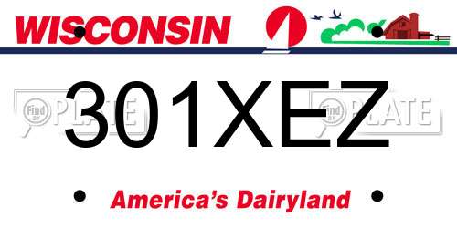 301XEZ Wisconsin License Plate