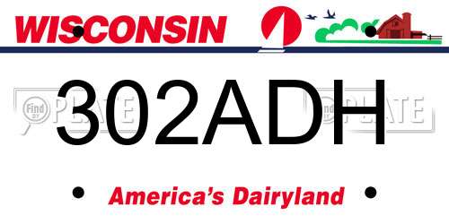 302ADH Wisconsin License Plate