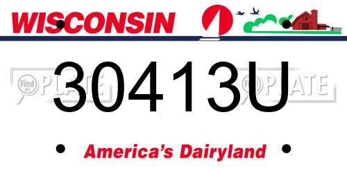30413U Wisconsin License Plate
