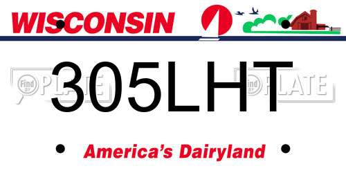 305LHT Wisconsin License Plate