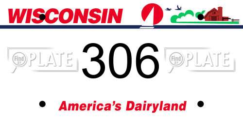 306 Wisconsin License Plate
