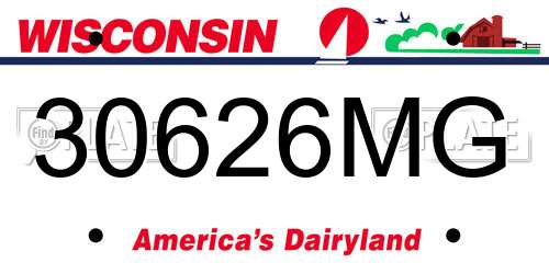 30626MG Wisconsin License Plate