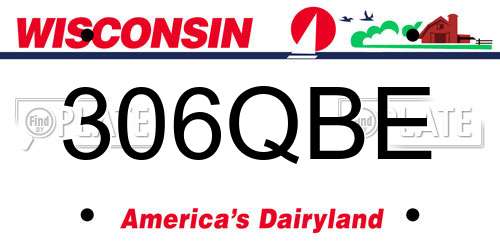 306QBE Wisconsin License Plate