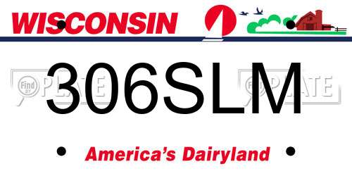 306SLM Wisconsin License Plate