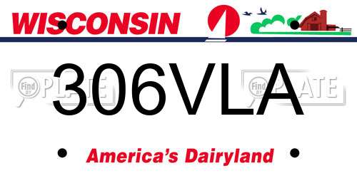 306VLA Wisconsin License Plate