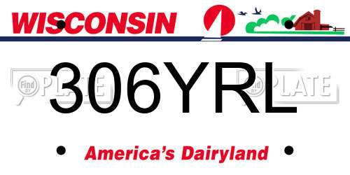 306YRL Wisconsin License Plate