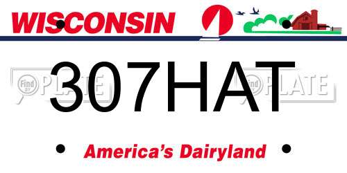 307HAT Wisconsin License Plate