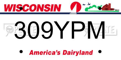 309YPM Wisconsin License Plate