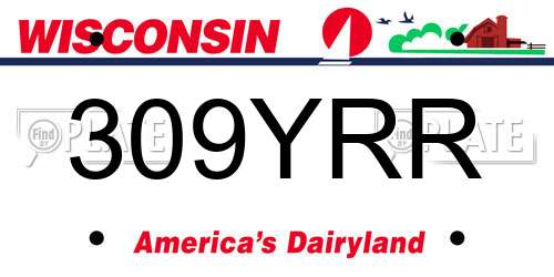 309YRR Wisconsin License Plate