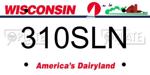310SLN Wisconsin License Plate