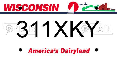 311XKY Wisconsin License Plate