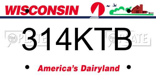 314KTB Wisconsin License Plate