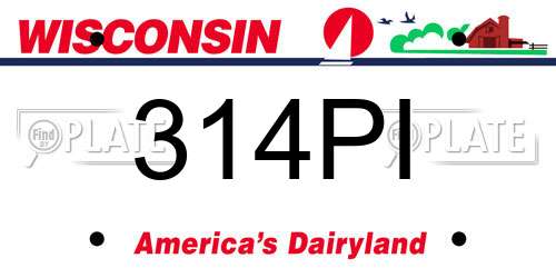 314PI Wisconsin License Plate