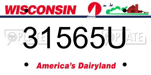 31565U Wisconsin License Plate