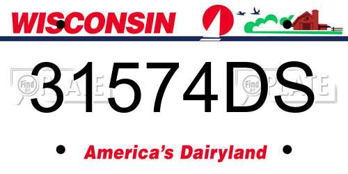 31574DS Wisconsin License Plate