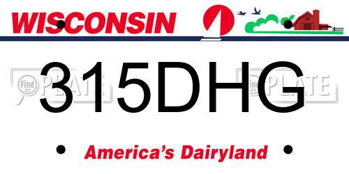 315DHG Wisconsin License Plate