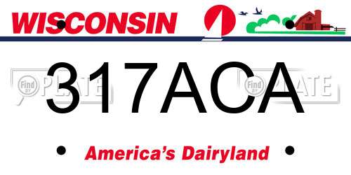 317ACA Wisconsin License Plate