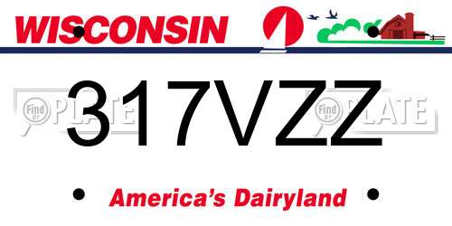 317VZZ Wisconsin License Plate