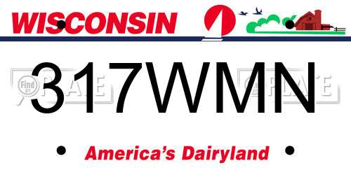 317WMN Wisconsin License Plate