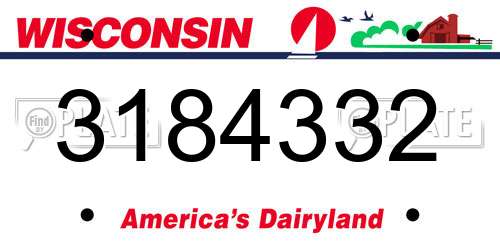 3184332 Wisconsin License Plate