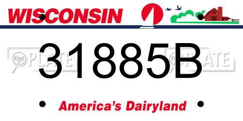 31885B Wisconsin License Plate