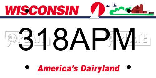 318APM Wisconsin License Plate