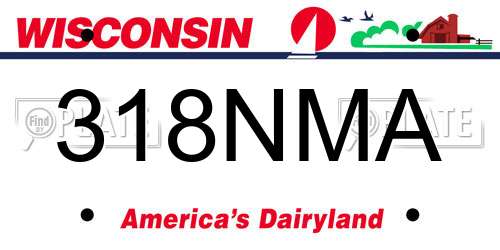 318NMA Wisconsin License Plate