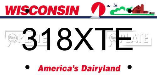 318XTE Wisconsin License Plate