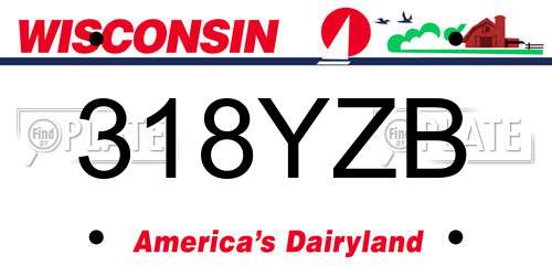 318YZB Wisconsin License Plate