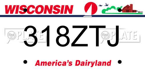 318ZTJ Wisconsin License Plate