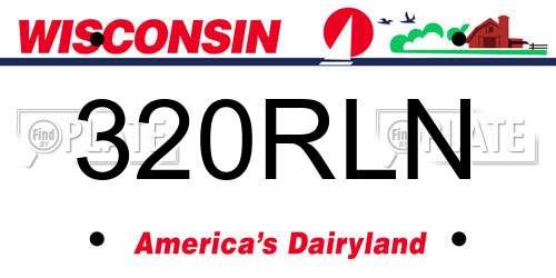 320RLN Wisconsin License Plate