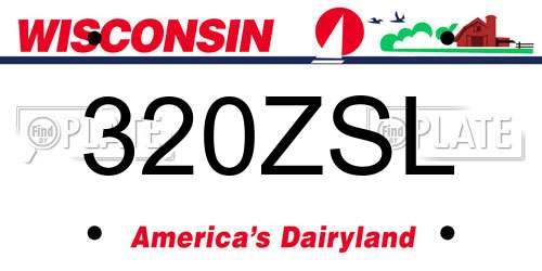 320ZSL Wisconsin License Plate