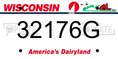 32176G Wisconsin License Plate