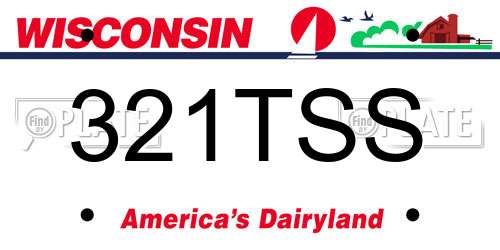 321TSS Wisconsin License Plate
