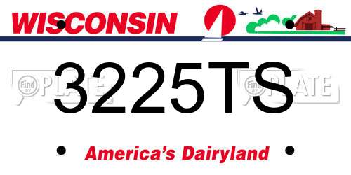 3225TS Wisconsin License Plate