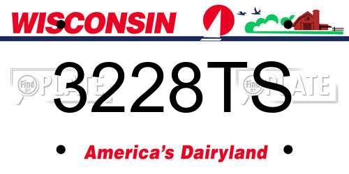 3228TS Wisconsin License Plate