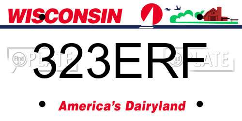 323ERF Wisconsin License Plate