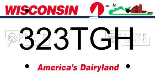 323TGH Wisconsin License Plate