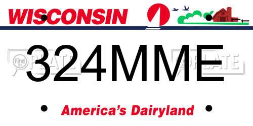 324MME Wisconsin License Plate