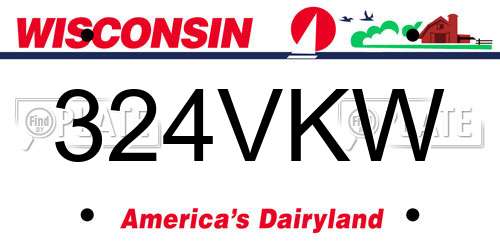 324VKW Wisconsin License Plate