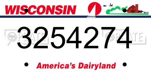 3254274 Wisconsin License Plate