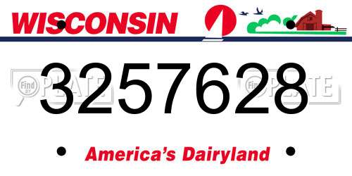 3257628 Wisconsin License Plate