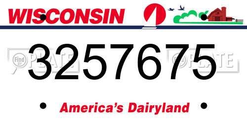 3257675 Wisconsin License Plate